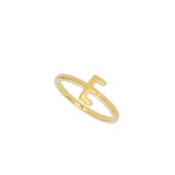 Anillo Delicado, Bañado en oro, Sin piedra