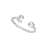 Anillo Delicado, Plata 925 bañada en rodio, Zirconia cúbica artificial