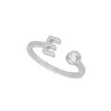 Anillo Delicado, Plata 925 bañada en rodio, Zirconia cúbica artificial
