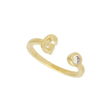 Anillo Delicado, Bañado en oro, Zirconia cúbica artificial