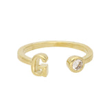 Anillo Delicado, Bañado en oro, Zirconia cúbica artificial