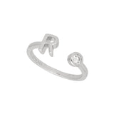 Anillo Delicado, Plata 925 bañada en rodio, Zirconia cúbica artificial