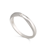 Anillo Delicado, Plata 925 bañada en rodio, Zirconia cúbica artificial