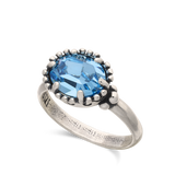 Anillo Delicado, Plata de Ley 925, Cristal Swarovski artificial