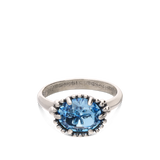 Anillo Delicado, Plata de Ley 925, Cristal Swarovski artificial