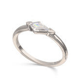 Anillo Delicado, Plata 925 bañada en rodio, Zirconia cúbica artificial