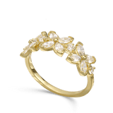 Anillo Delicado, Bañado en oro, Zirconia cúbica artificial