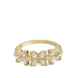 Anillo Delicado, Bañado en oro, Zirconia cúbica artificial