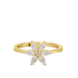Anillo Delicado, Bañado en oro, Zirconia cúbica artificial