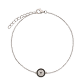 Pulseras Delicadas, Plata de Ley 925, Zirconia cúbica artificial, Ónix artificial