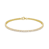 Pulsera de tenis, Bañado en oro, Zirconia cúbica artificial