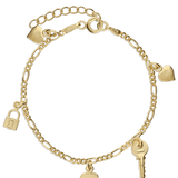 Pulseras Delicadas, Bañado en oro, Sin piedra