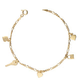 Pulseras Delicadas, Bañado en oro, Sin piedra