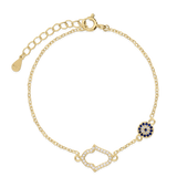 Pulseras Delicadas, Bañado en oro, Zirconia cúbica artificial