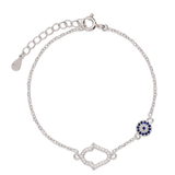 Pulseras Delicadas, Plata 925 bañada en rodio, Zirconia cúbica artificial