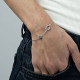 Pulseras Delicadas, Plata 925 bañada en rodio, Zirconia cúbica artificial