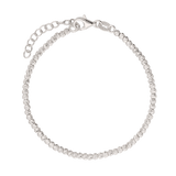 Pulseras Delicadas, Plata de Ley 925, Sin piedra