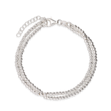 Pulseras Delicadas, Plata de Ley 925, Sin piedra