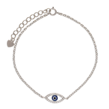 Pulseras Delicadas, Plata 925 bañada en rodio, Zirconia cúbica artificial, Esmalte