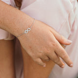 Pulseras Delicadas, Plata de Ley 925, Zirconia cúbica artificial