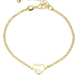 Pulseras Delicadas, Bañado en oro, Zirconia cúbica artificial