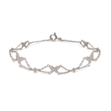 Pulseras Delicadas, Plata 925 bañada en rodio, Zirconia cúbica artificial