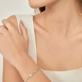 Pulseras Delicadas, Plata 925 bañada en rodio, Zirconia cúbica artificial
