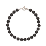 Pulsera de hombre, Plata de Ley 925, Piedra lava artificial