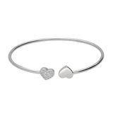 Esposas y brazaletes, Plata 925 bañada en rodio, Zirconia cúbica artificial