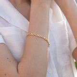 Pulseras Festivas, Bañado en oro, Zirconia cúbica artificial