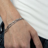 Pulseras Delicadas, Plata 925 bañada en rodio, Sin piedra