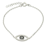 Pulseras Delicadas, Plata 925 bañada en rodio, Zirconia cúbica artificial, Esmalte