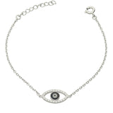 Pulseras Delicadas, Plata 925 bañada en rodio, Zirconia cúbica artificial, Esmalte