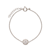 Pulseras Delicadas, Plata 925 bañada en rodio, Zirconia cúbica artificial