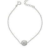 Pulseras Delicadas, Plata 925 bañada en rodio, Zirconia cúbica artificial