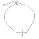 Pulseras Delicadas, Plata 925 bañada en rodio, Zirconia cúbica artificial