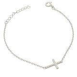 Pulseras Delicadas, Plata 925 bañada en rodio, Zirconia cúbica artificial