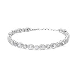 Pulseras Festivas, Plata 925 bañada en rodio, Zirconia cúbica artificial
