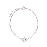 Pulseras Delicadas, Plata 925 bañada en rodio, Zirconia cúbica artificial