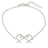Pulseras Delicadas, Plata 925 bañada en rodio, Sin piedra
