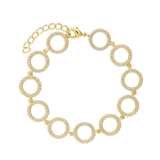 Pulseras Festivas, Bañado en oro, Zirconia cúbica artificial