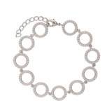 Pulseras Festivas, Plata 925 bañada en rodio, Zirconia cúbica artificial