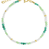 Pulseras delicadas, Bañado en oro, Vidrio de plomo