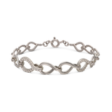 Pulseras Festivas, Plata 925 bañada en rodio, Zirconia cúbica artificial