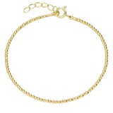 Pulseras Delicadas, Bañado en oro, Sin piedra