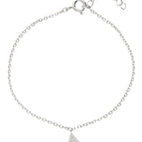 Pulseras Delicadas, Plata 925 bañada en rodio, Sin piedra
