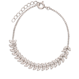 Pulseras Delicadas, Plata 925 bañada en rodio, Zirconia cúbica artificial