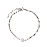 Pulseras Delicadas, Plata 925 bañada en rodio, Zirconia cúbica artificial