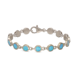 Pulseras Festivas, Plata 925 bañada en rodio, Ópalo artificial