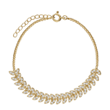 Pulseras Delicadas, Bañado en oro, Zirconia cúbica artificial